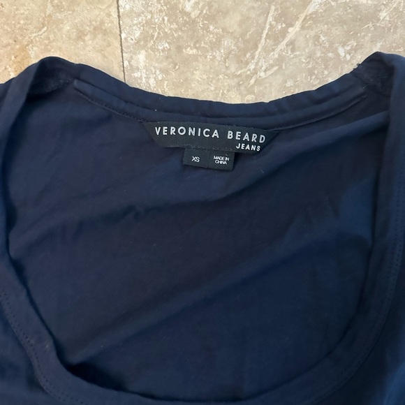 Veronica Beard Amaia Eyelet Dress Navy Pearl (23) - Picture 5 of 6